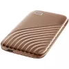 WD My Passport SSD WDBAGF0010BGD - SSD - verschlüsselt - 1 TB - extern (tragbar) - USB 3.2 Gen 2 (USB-C Steckverbinder) - 256-Bit-AES - Gold