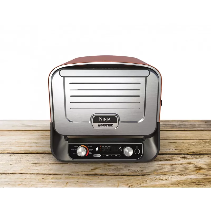 Ninja OO101EU grill ogrodowy/barbecue elektryczny + węglowy czarny, czerwony, srebrny 2400 W
