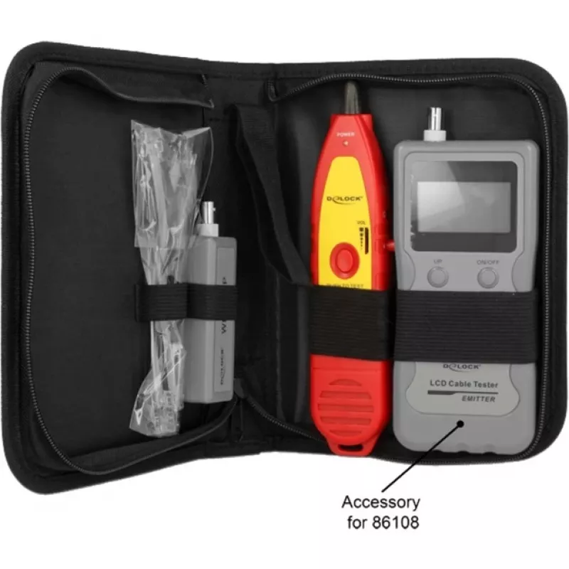 Tester kabli sieciowych DeLOCK 86109 czerwony żółty