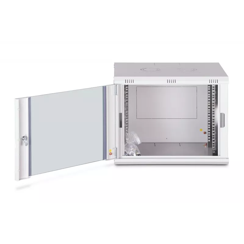 Naścienna szafa rack 9U DIGITUS Dynamic-N DN-37104, 600x450 mm, IP20, zamek na klucz, do samodzielnego montażu