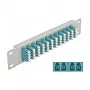 Fiber Optic Patch Panel DeLOCK 10 inch 12 Port LC Quad Aqua 1U szary