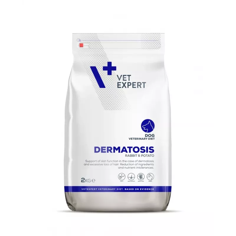 Sucha karma dla psa VETEXPERT Veterinary Diet Dermatosis Rabbit & Potato 2 kg — dorosłe, monobiałkowa, bezzbożowa/bezglutenowa/bezsojowa
