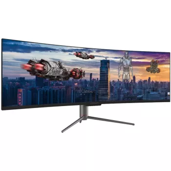 LC-Power LC-M49-DQHD-120-C-Q Wyświetlacz LED 124,5 cm (49 inch) 5120 x 1440 Pikseli UltraWide Quad HD QLED Czarny (LC-M49-DQHD-120-C-Q)