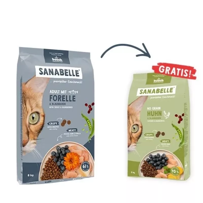 BOSCH Sanabelle Adult Pstrąg & Jagody - sucha karma dla kota - 2kg