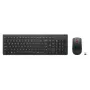 Bezprzewodowy zestaw klawiatury i myszy Lenovo Essential Wireless Combo Gen2 — czarny, kompaktowy układ, połączenie bezprzewodowe