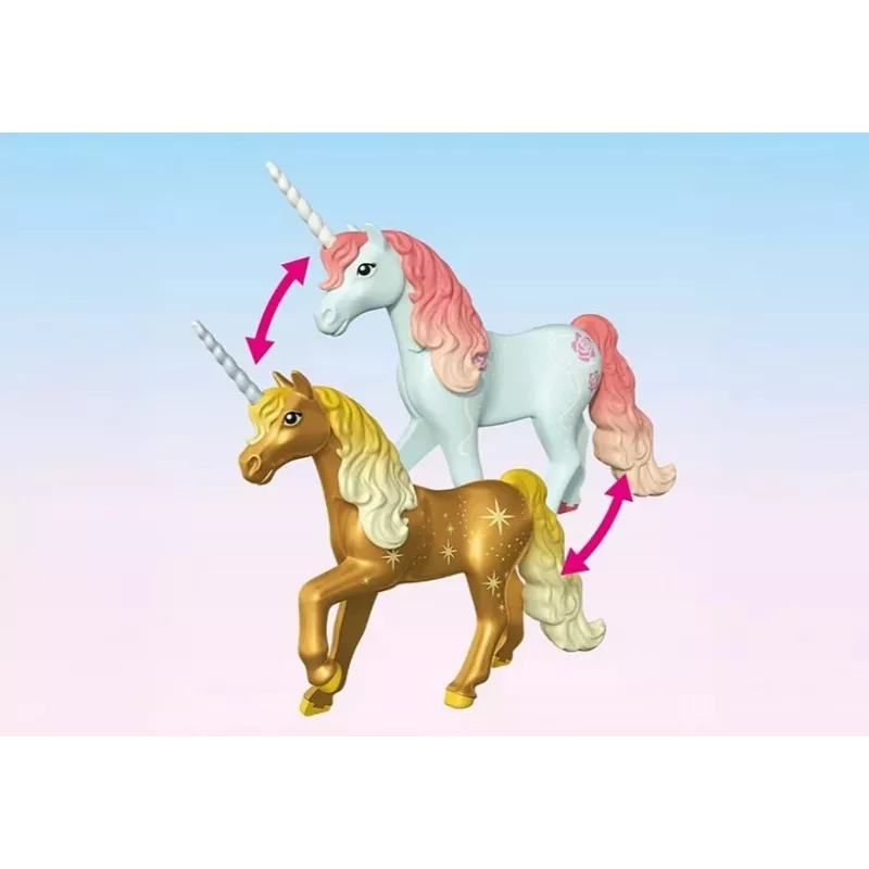 Zestaw figurek Princess Magic 71838 Przytulny domek wróżki i złoty jednorożec