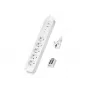 LogiLink LPS402 Przedłużacz zasilający 1,5 m 5 gniazd AC Wewnętrzny Biały