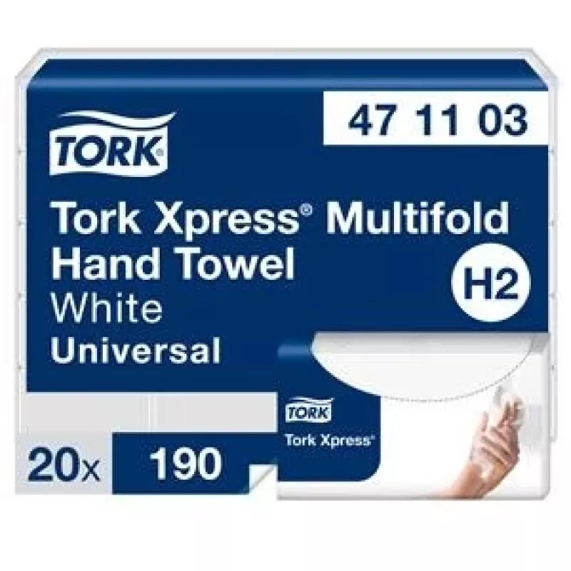 Ręcznik papierowy składany Tork Xpress Multifold Universal H2 2-warstwowy, 23,4 x 21,3 cm (20 szt.)