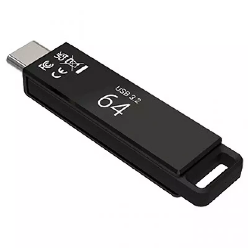 Pendrive PNY Elite-X 64 GB USB Type-C 3.2 Gen 1 (3.1 Gen 1) Czarny (P-FDI64GELTXC-GE)