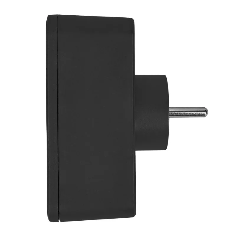 Rozgałęźnik zasilania MACLEAN MCE249 F/B — 2 gniazda AC (16A + 6A) z 2×USB-A i 2×USB-C PD 20W, wtyk EU, czarny
