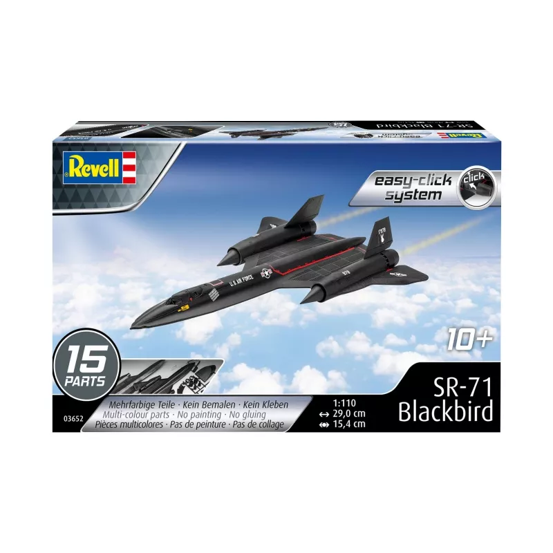 Zestaw modelarski Revell Lockheed SR-71 Blackbird w skali 1:110 Easy Click