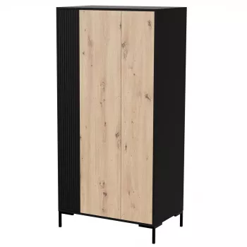Szafa cama meble Cama v, czarna rama, 4 półki, 900×550×1840 mm