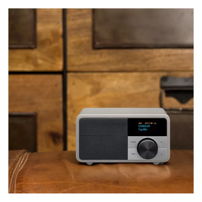 Radio stołowe Sangean DDR-7 Glacier srebrny z cyfrowym tunerem i Bluetooth