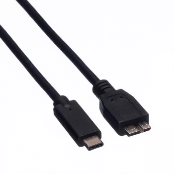 ROLINE - Kabel USB - USB Type C (M) na Micro-USB Type B (M) - 50 cm - Czarny (11.02.9005)