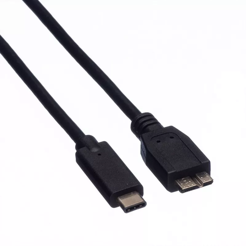 ROLINE - Kabel USB - USB Type C (M) na Micro-USB Type B (M) - 50 cm - Czarny (11.02.9005)