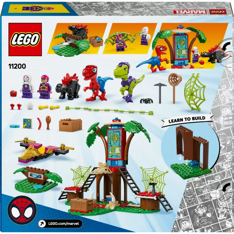 LEGO MARVEL 11200 Bitwa Spideya i Gobby'ego z Raptorami w Kwaterze Głównej Domku na Drzewie