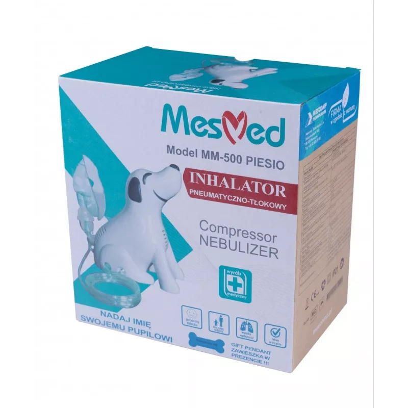 Inhalator Mesmed MM-500 Piesio przenośna konstrukcja pneumatyczno-tłokowa