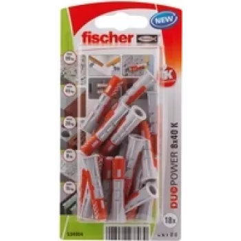 Fischer DuoPower 8 x 40 K NV kołek rozporowy 40 mm 534994 1 zestaw (534994)