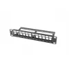 Panel zaślepiający do szafy rack LANBERG PPKS-9112-B, 12-portów, 1U, metal, szary, 254×44,5×99,3 mm