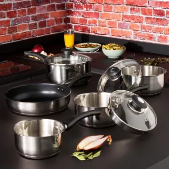 Zestaw garnków Russell Hobbs RH00543EU7 — 5-częściowy, z powłoką nieprzywierającą, można myć w zmywarce