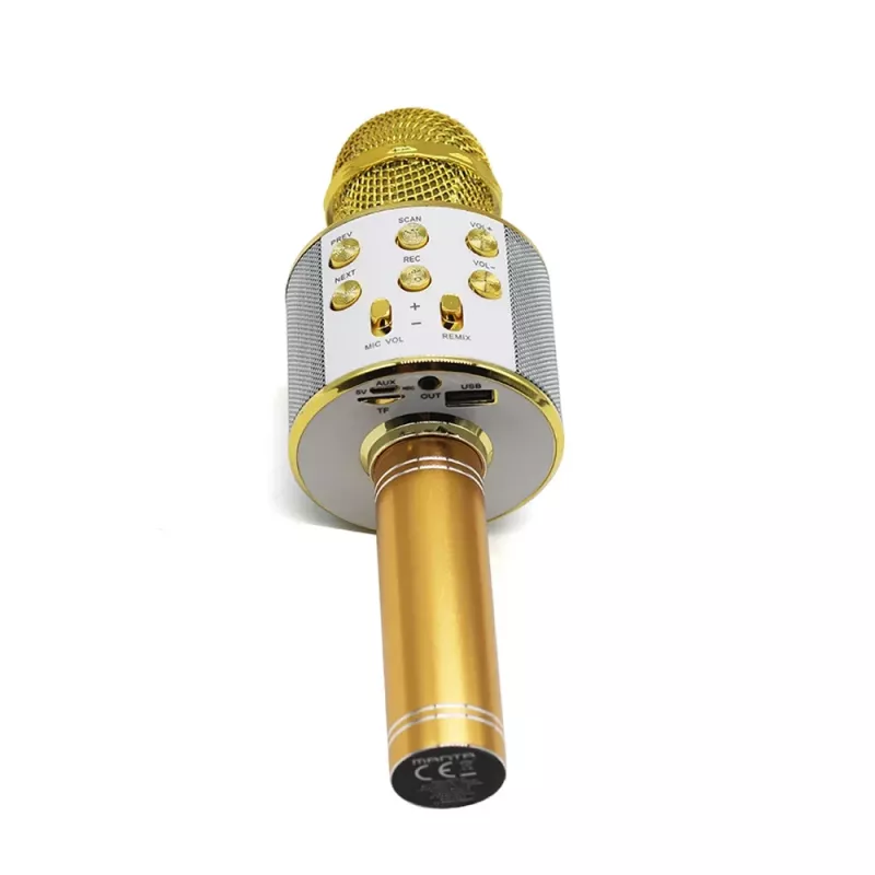 Mikrofon MANTA MIC10-G Gold kardioidalny przenośny — kardioidalny pojemnościowy, ręczny