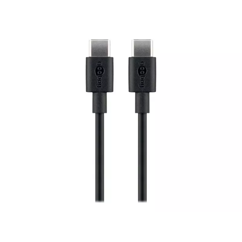Wentronic goobay - Kabel USB - USB-C (M) do USB-C (M) - USB 2.0 3 A - 0,5 m - Czarny (66316)