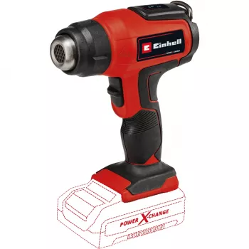 Power X-Change pistolet na gorące powietrze akumulatorowy TE-HA 18 Li-Solo, 18V, dmuchawa gorącego powietrza czerwono-czarna, bez akumulatora i ładowarki