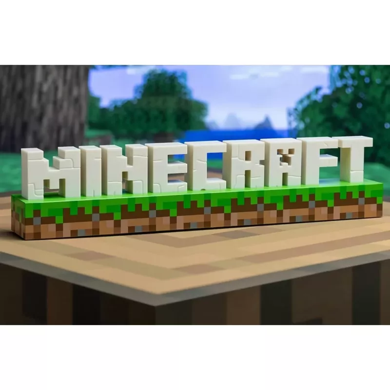 Lampa z logo Minecraft Paladone