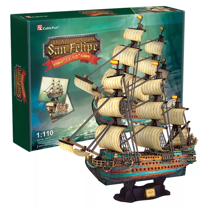 PUZZLE 3D Żaglowiec Hiszpańska Armada San Felipe
