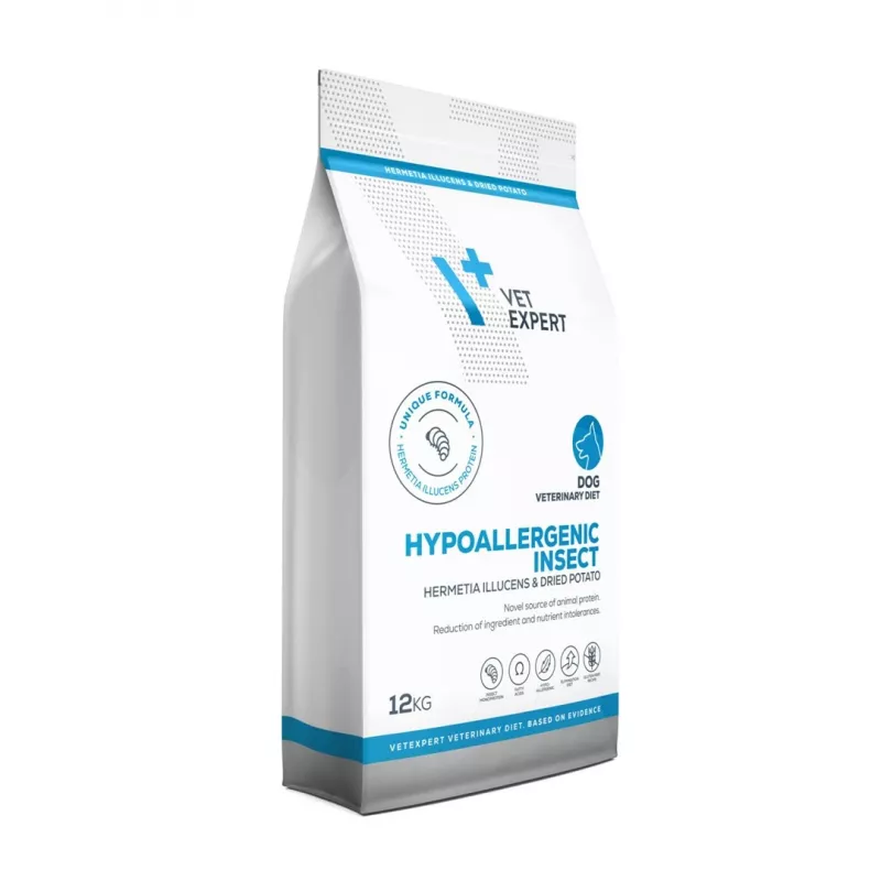 VET EXPERT Veterinary Diet Hypoallergenic Insect Dog - sucha karma dla psa - 12 kg