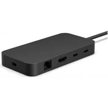 Stacja dokująca Microsoft Surface USB4 Dock przewodowa czarna — kompatybilne urządzenia Surface, przewodowa łączność USB4