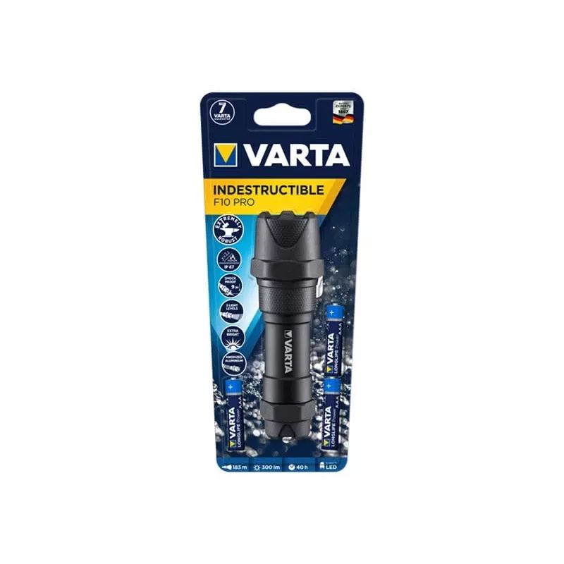 Latarka ręczna Varta INDESTRUCTIBLE F10 PRO Czarny 6W 300lm IP67