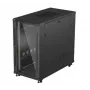 Szafa rack LANBERG FF01-6222-12B 22U 600x1200 mm czarna z przeszklonymi drzwiami przednimi i tylnymi