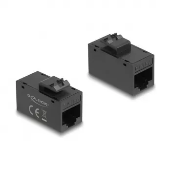 Moduł Keystone DeLOCK 90638 Płaski Czarny RJ-45