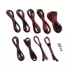 Zestaw kabli zasilających CableMod PRO Series ModMesh C-Series dla Corsair RMi/RMx — kable w oplocie czarno-czerwonym
