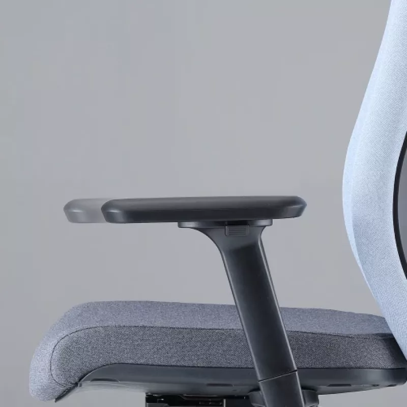 Up Up Athene ergonomiczne krzesło biurowe Czarna, Szara + Niebieska tkanina