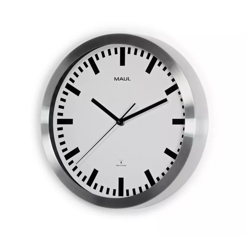 MAUL Zegar ścienny MAULpilot - AA - 1,5 V - Aluminium - Biały - Aluminium - Szkło - 30 cm (9063308)