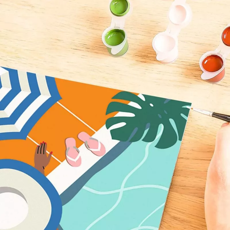 Zestaw do malowania po numerach Ravensburger CreArt – Pool Time (zestaw do malowania, model 25523)