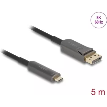 DELOCK Active Optical kabel USB-C do DisplayPort 81604 4K 60Hz, USB-C (Alt Mode) do DP, 1,8 m