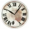 Zegar ścienny NeXtime 8162 Romana, Ø43 cm, biały