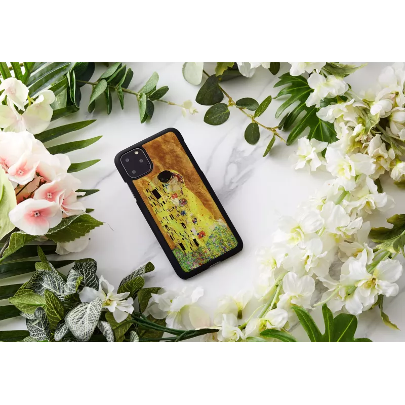 Etui na smartfona iKins do iPhone 11 Pro Max — czarna konstrukcja z motywem pocałunku, ochronne etui