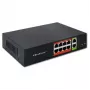 Przełącznik sieciowy QOLTEC FAST Ethernet PoE 8xRJ45 z 2xRJ45 uplink (model 52290)