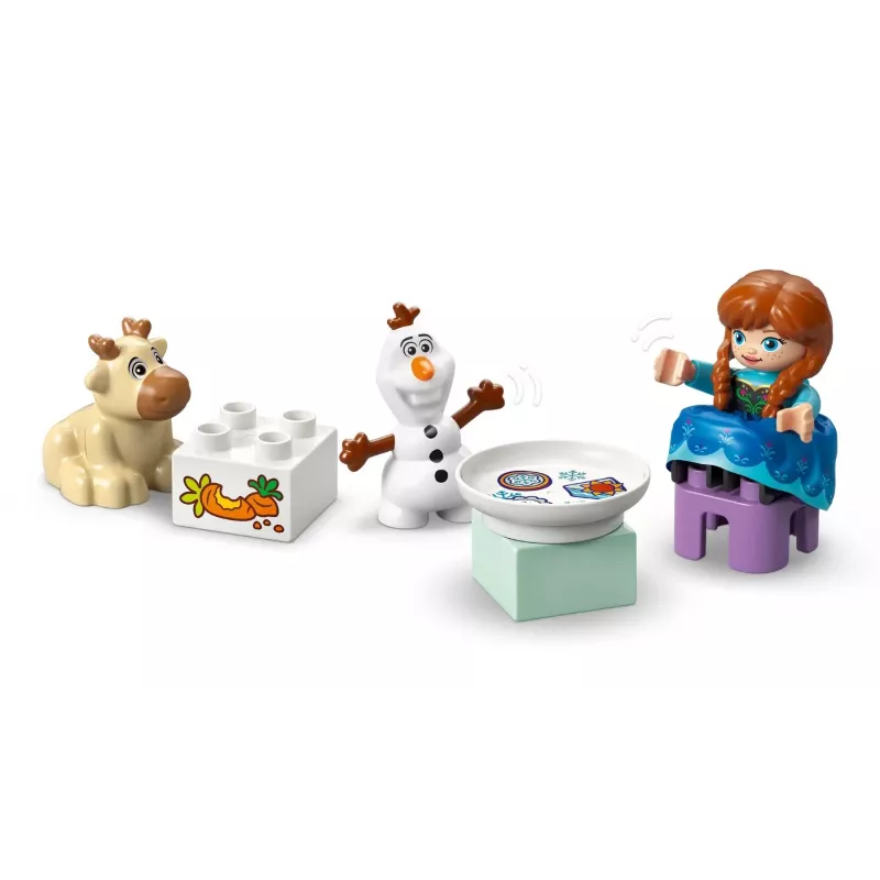 Zabawka konstrukcyjna LEGO DUPLO 10455 Disney Lodowy pałac Anny i Elsy — zestaw DUPLO, 54 elementów, 4 minifigurki, wiek 2+