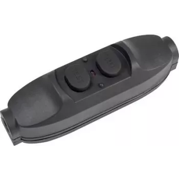 Przełącznik pośredni AS Schwabe 45221 z PRCD, 230 V, IP55, czarny