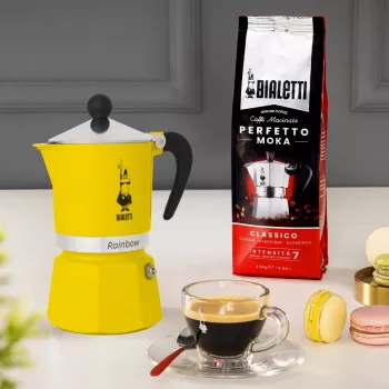 Moka pot Bialetti Rainbow czarno-żółty