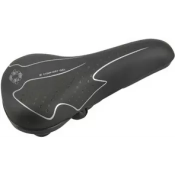Siodło rowerowe FISCHER Trekking 85652 z elastomerowym zawieszeniem, czarno-białe