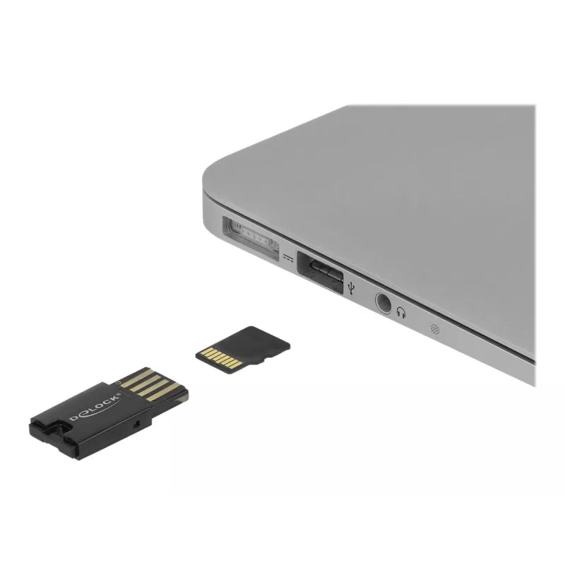 Czytnik kart DeLOCK USB 2.0 Czarny Micro SD MicroSDHC MicroSDXC 480 Mbit/s