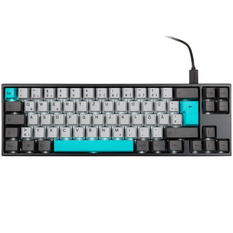 Klawiatura mechaniczna Ducky Varmilo Miya Pro Moonlight QWERTZ USB podświetlana Cherry MX niebieski