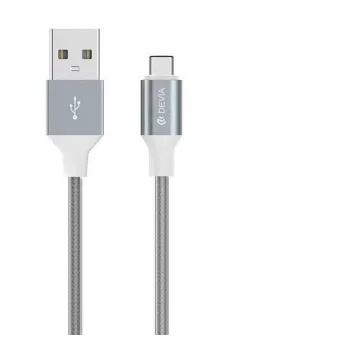 Zestaw kabli USB Devia Pheez Series — Micro USB, 3 szt. (25 cm, 1 m, 2 m) Szary