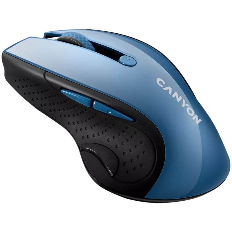 CANYON mysz MW-01 BlueLED Bezprzewodowa Niebieska Szara